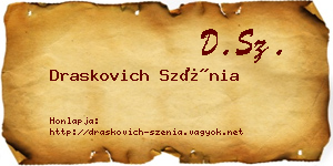 Draskovich Szénia névjegykártya